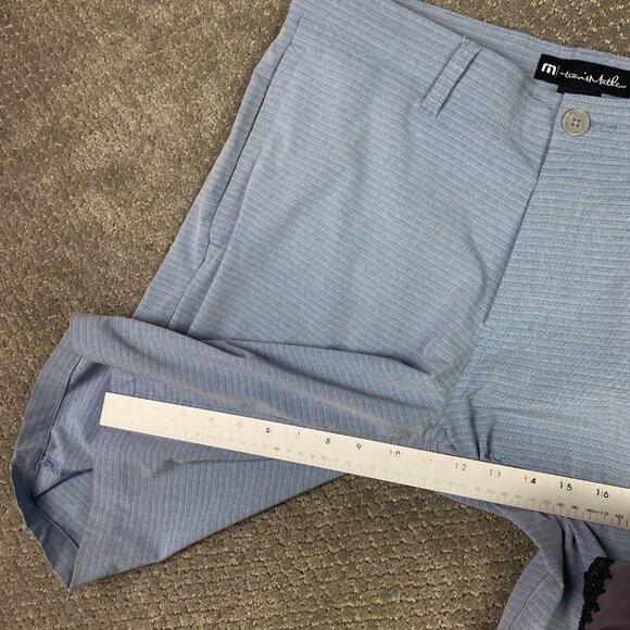 Travis Mathew Beck Shorts Men's 37 Blue Stripe Stretch Performance golf - Picture 14 of 14